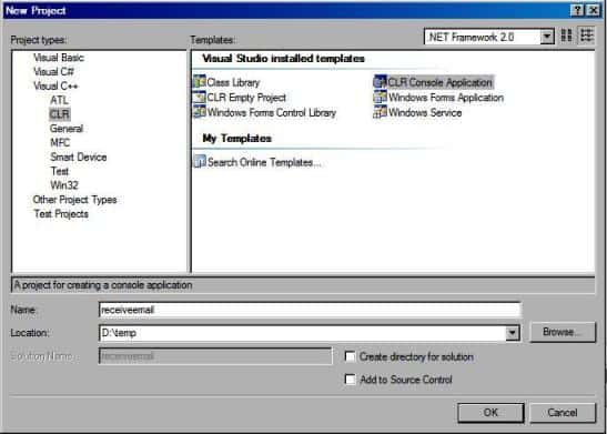 Managed C++ console project