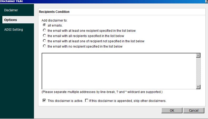 email disclaimer
