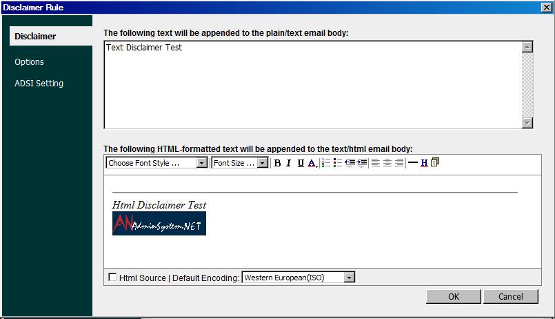 email disclaimer