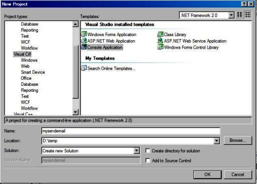 c# console email sample