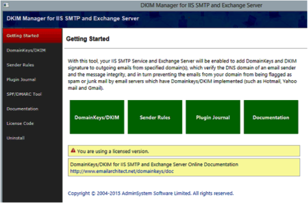DKIM Manager for Exchange 2007/2010/2013