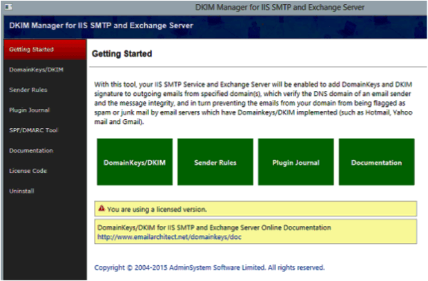 DKIM Manager for IIS SMTP Service