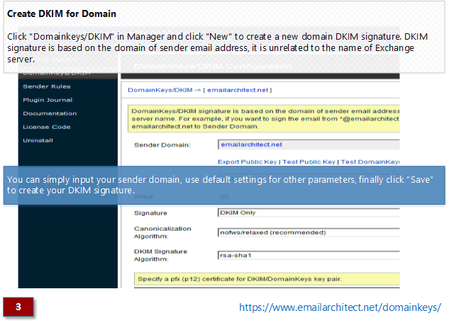 Creare DKIM per dominio - Exchange Server 2003