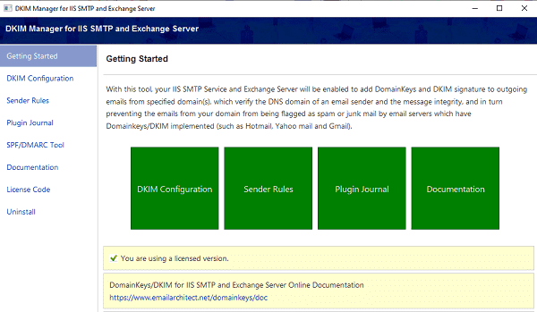 DKIM manager for IIS SMTP Server