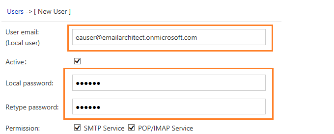 set local user in eaoauth service