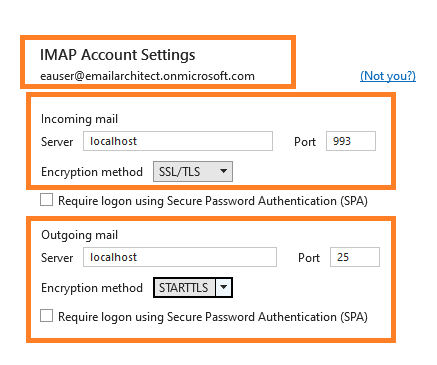 User setting in outlook