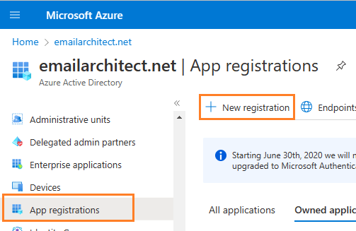 register app in azure