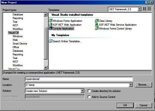 send email in c# console project