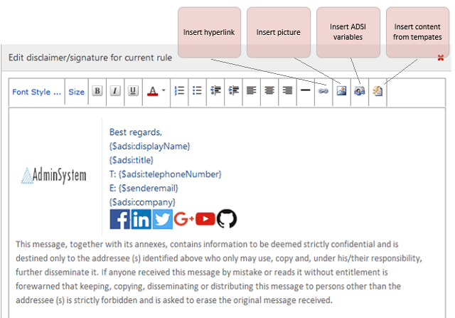 html disclaimer/signature editor in IIS SMTP Service