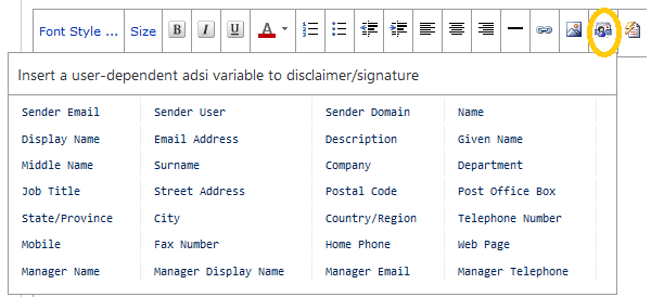 AD user common attributes list