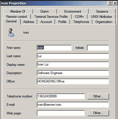 Set active directory user's properties in Exchange Server